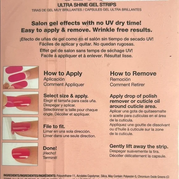 Dashing Diva Gloss Nail Strips - Pink and Gold 2 packages - Picture 2 of 2